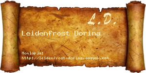 Leidenfrost Dorina névjegykártya