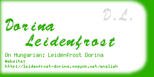 dorina leidenfrost business card
